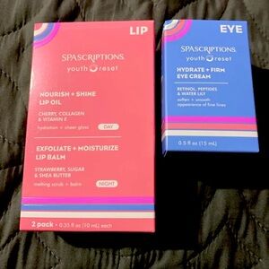 Spascriptions Youth Reset Lip and Eye Care Set NWT